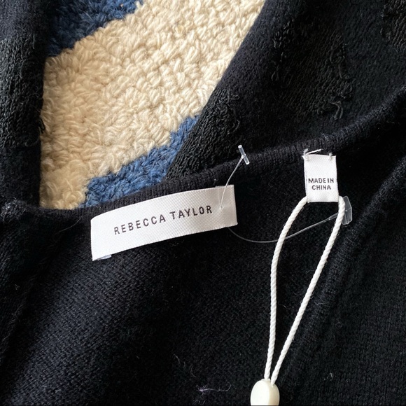 π€ REBECCA TAYLOR TALL BLACK SWISS DOT WOOL BLEND DOILY KNIT JUMPSUIT! - Picture 6 of 14